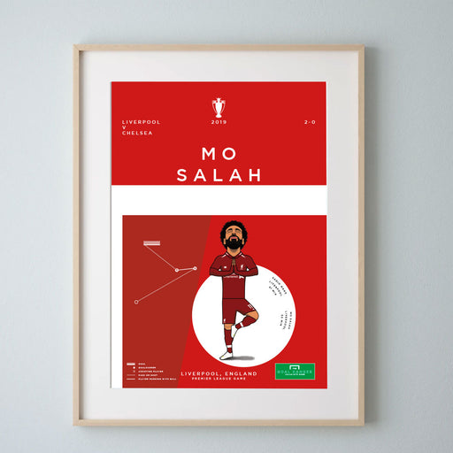 Mo Salah illustration Chelsea goal