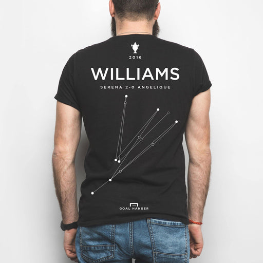 Serena Williams 2016 Wimbledon Shirt - The Goal Hanger. Infographic tennis t-shirts.