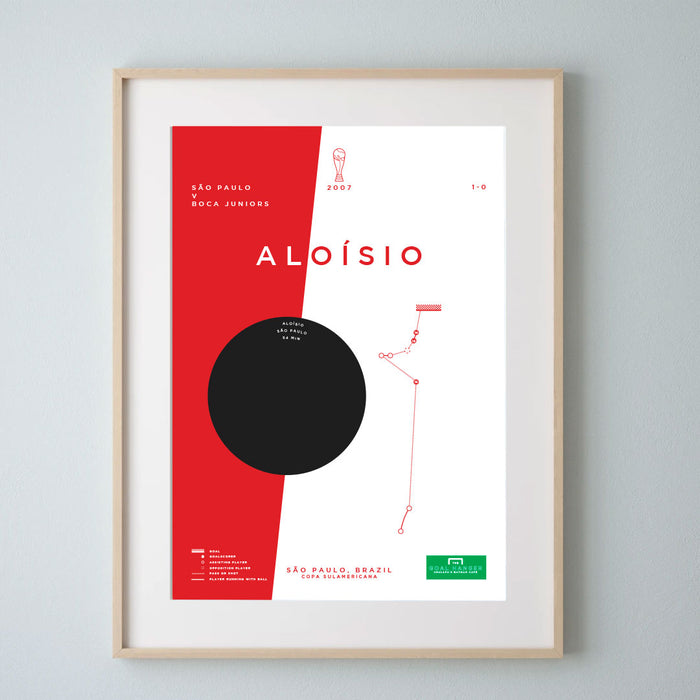 Aloisio Sao Paulo Football goal art print