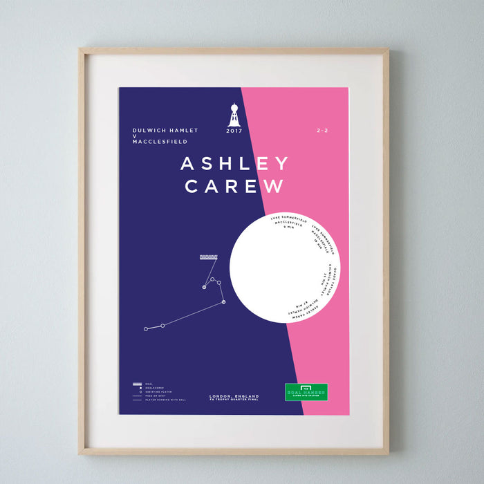 Ashley Carew Dulwich goal infographic football art print
