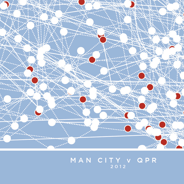 Man City v QPR 2012 - The Goal Hanger. Football art print