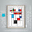 Infographic football artwork illustrating all of the goals scored at Euro 96. Football art inspired by Mondrian