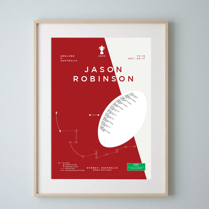 Jason Robinson Rugby art print