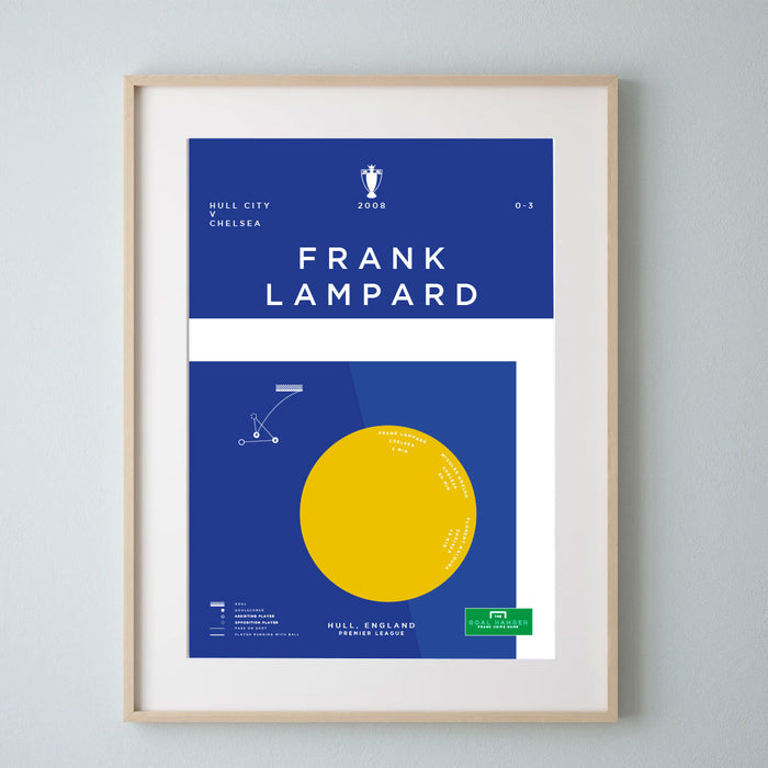 Frank Lampard football art print Chelsea v Hull 2008