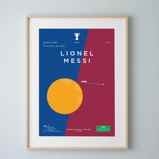 Lionel Messi Infographic football goal art print