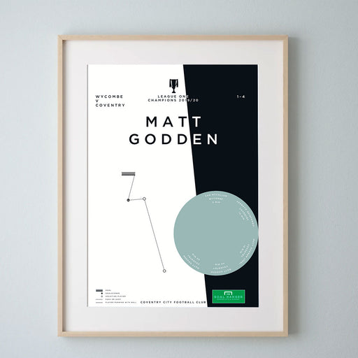 Matt Godden infographic football art print