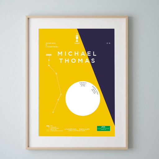 Football art print Michael Thomas goal it's all up for grabs now