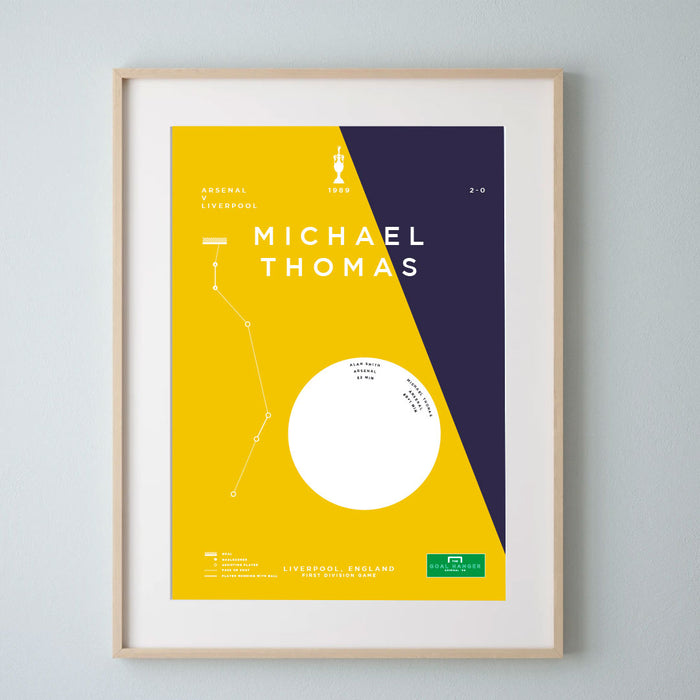 Football art print Michael Thomas goal it's all up for grabs now