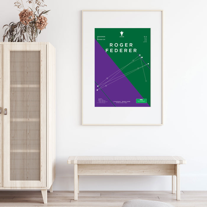 Roger Federed Infographic tennis abstract art poster 