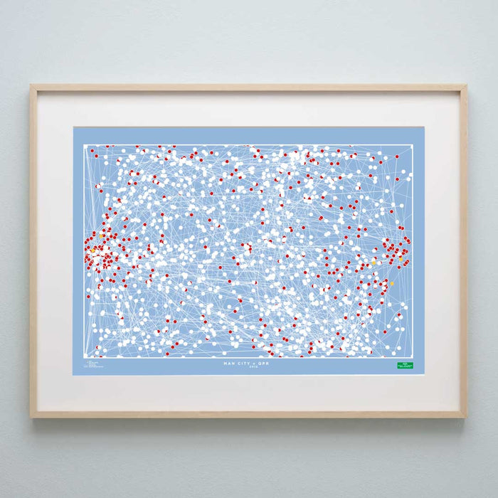 Man City v QPR 2012 - The Goal Hanger. Infographic football poster