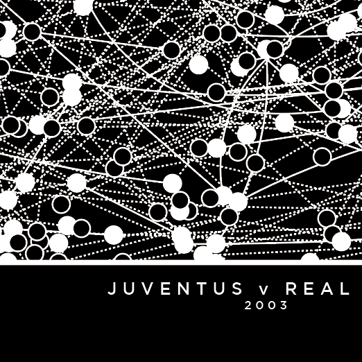 Juventus v Real Madrid 2003 - The Goal Hanger. Data based football art print.