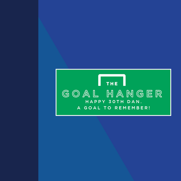 Add a personalised message - The Goal Hanger