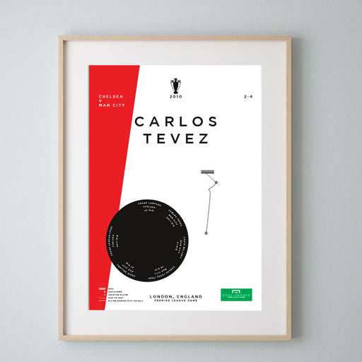 Carlos Tevez infographic football art print