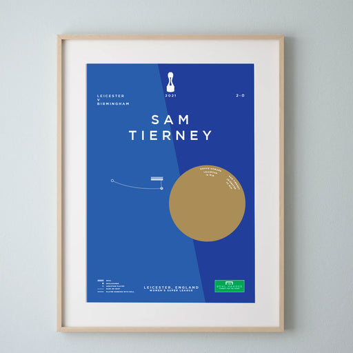 Sam Tierney Leicester Womens infographic football artprints