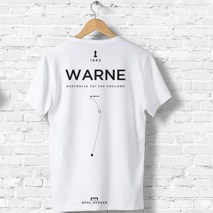 Warne 1993 Shirt - The Goal Hanger. Infographic cricket t-shirt.