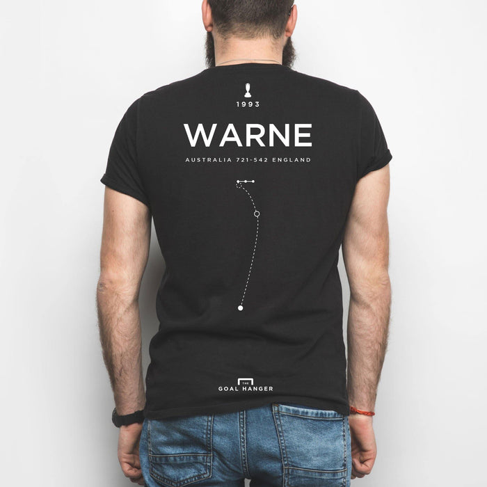 Warne 1993 Shirt - The Goal Hanger. Infographic cricket t-shirt.