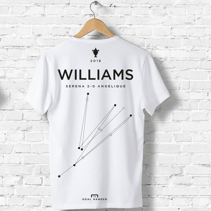 Serena Williams 2016 Wimbledon Shirt - The Goal Hanger. Infographic tennis t-shirt.