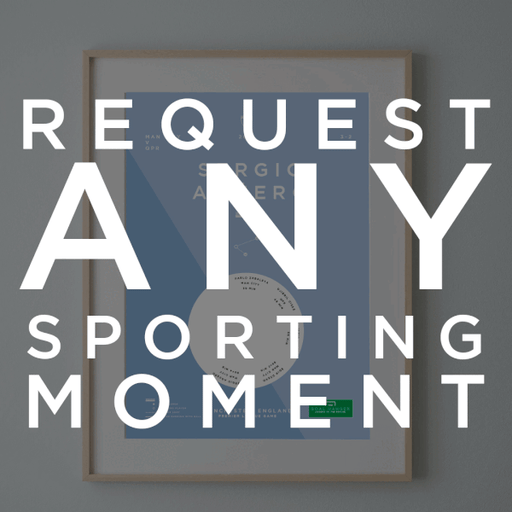 Request any sporting moment as an infographic art print