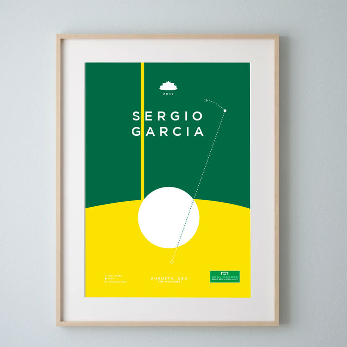 Sergio Garcia infographic golf art print